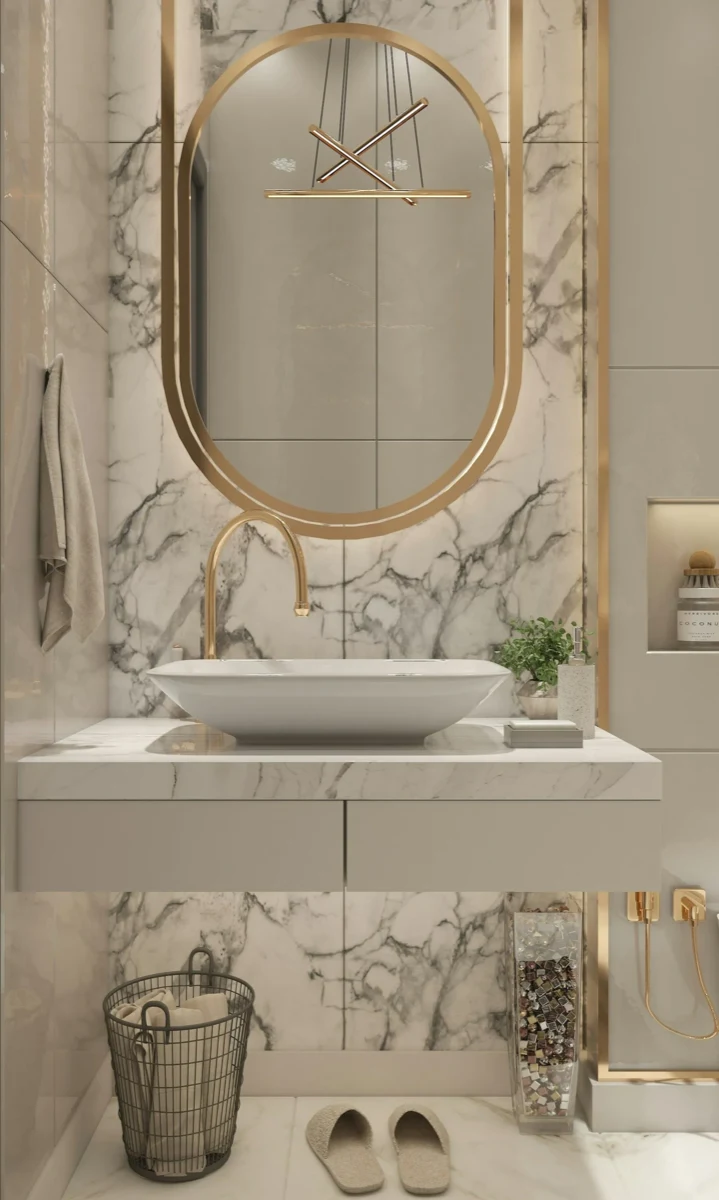 A finished bathroom fit-out.